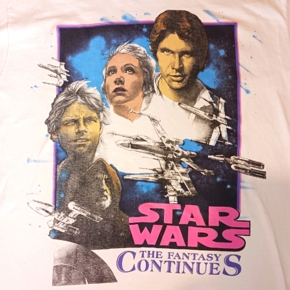 Vintage star wars THE FANTASY CONTINUES tee-shirt